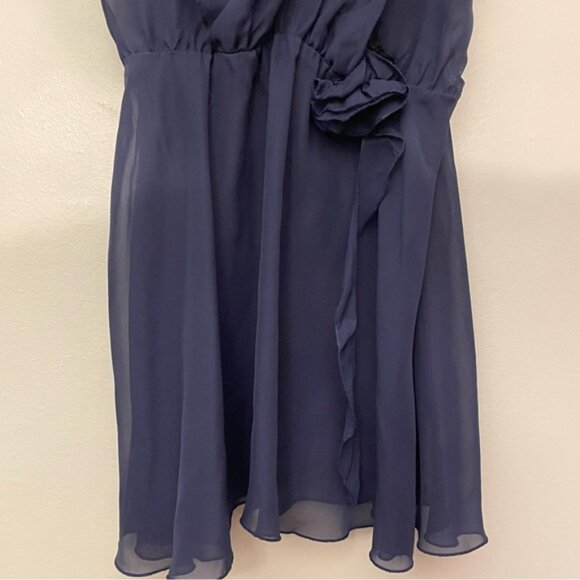 La Vie En Rose Sheer Navy with Black Lace Detail Sexy Nighty Lingerie - Picture 7 of 10